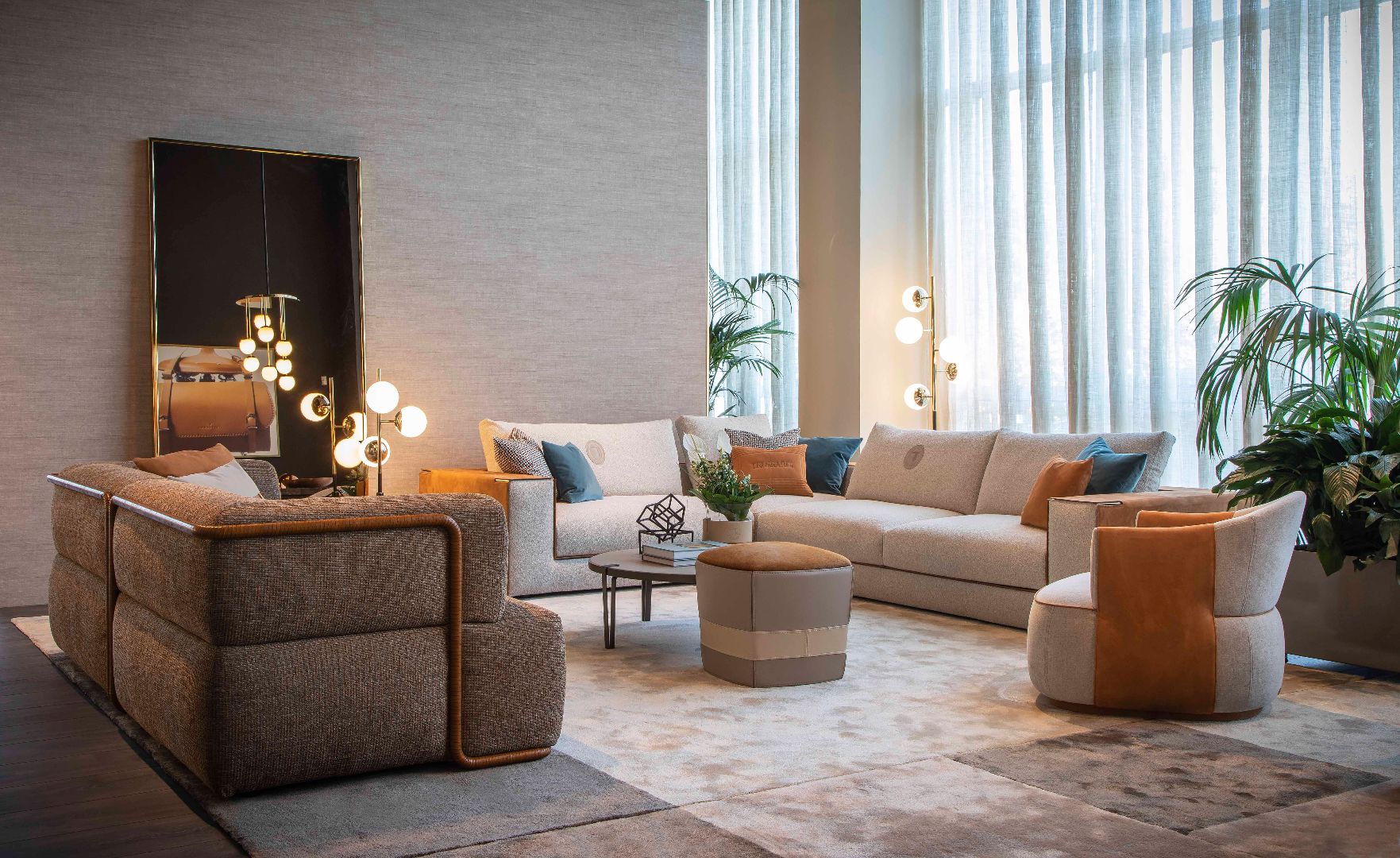 TR Circuit and Marris sofas, Larzia armchair 